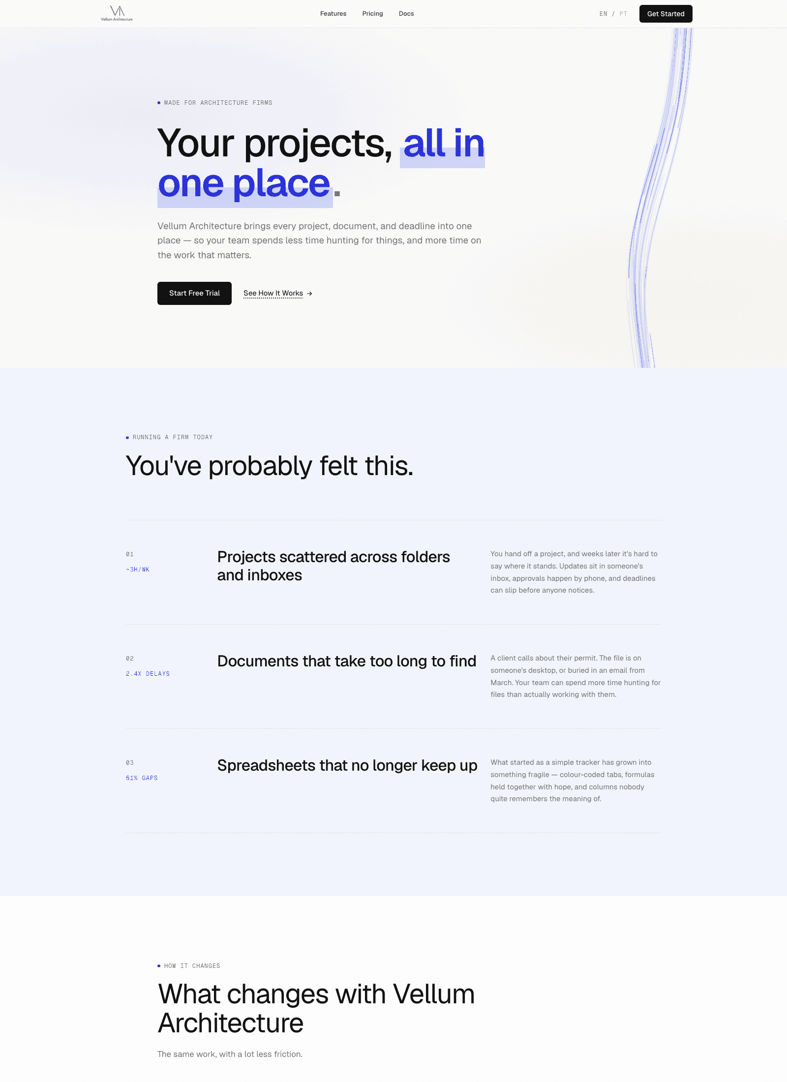 Vellum Architecture website